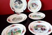 Set Of 6 Obernai Faienceries Sarreguemines France Dinner  Plates Henri Loux Design