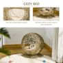 Wicker Cat Basket Rattan Cat Basket Bed Wicker Kitten Basket Pet Den. House Cozy Cave with Soft Cushion Dome 42x33x52cm Image 5