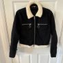 Topshop Black Denim Padded Jacket Image 3