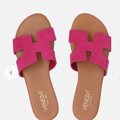 Suede sandals size 8 brand new