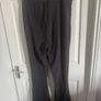 Dark Grey flare long length high waisted stretchy Primark pants size L UK18 EU46 Free post Image 3