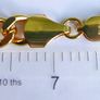 Men's  Bracelet 18K Yellow Gold Plated Flat Cuban Link Chain Bracelet length 8" Image 5