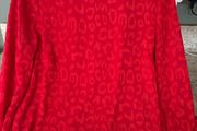 ladies red top long sleeve