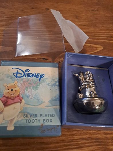 Disney Winnie the Pooh Piglet Silver Plated First Tooth Box