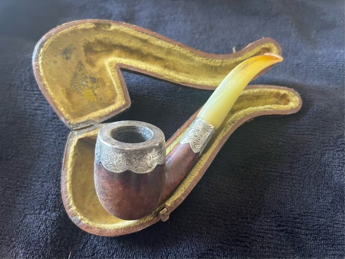 antique collection of clay  pipes