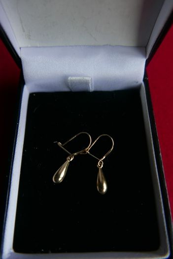Vintage 9ct Gold 375 Drop Earrings 0,56g