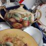 Aynsley Harvest Gold Sugar Bowl With Lid And A Plate Image 5
