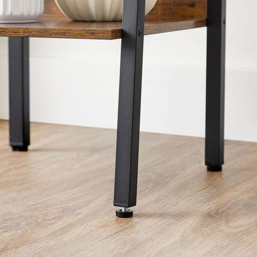Slim Shelving Unit industrial brown bookcase 5 tier