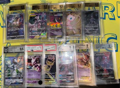 Pokemon Card Graded Mew And Mewtwo