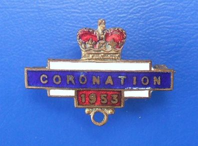 Queen Elizabeth II Coronation1953 - commemorative enamel badge