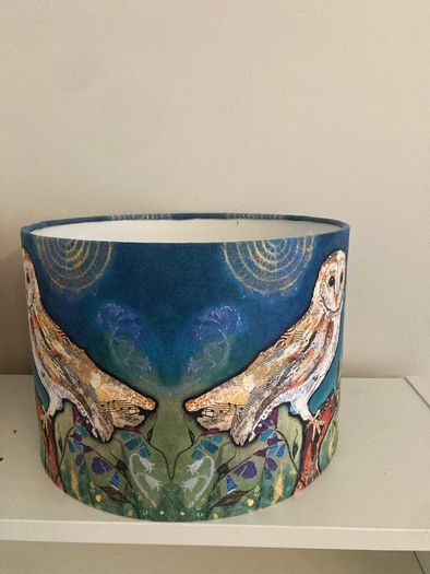 Dawn Maciocia Designer Lampshades Fox and Barn Owl Pair