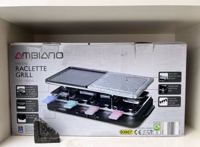 Raclette Grill, half stone have iron plate.