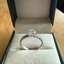 Platinum Moissanite Diamond Honeycomb design ring Image 2