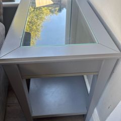 grey side table