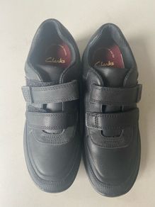 kids shoes Clarks size UK 13 Black leather school shoes Brand New