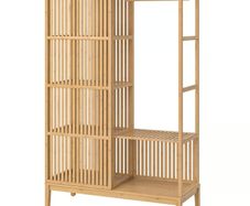 Open wardrobe with sliding door