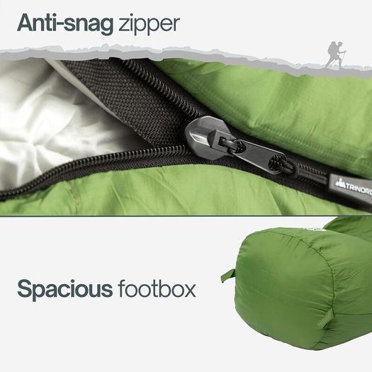 Summer Lightweight Sleeping Bag Long with Anti Sant nag Zipper Compact Ultralight Mummy Sleeping Bags for Adult