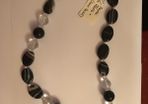Agate, Pearls & Clear quartz necklace