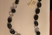 Agate, Pearls &amp; Clear quartz necklace