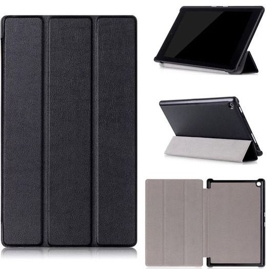 New Kindle Fire HD 7 inches Tri Fold Magnet Stand Wallet Case Black
