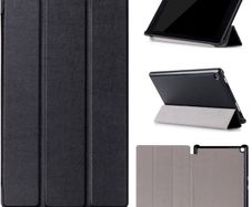 New Kindle Fire HD 7 inches Tri Fold Magnet Stand Wallet Case Black