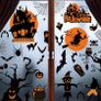 Halloween Window Stickers, 98pcs Halloween Window Clings Monster Ghost Pumpkin Stickers, Double Sided Halloween Window Decals for Kids Party Supplies Image 3