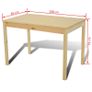 Dining Set 5 Pieces Pine Wood Natural Image 3