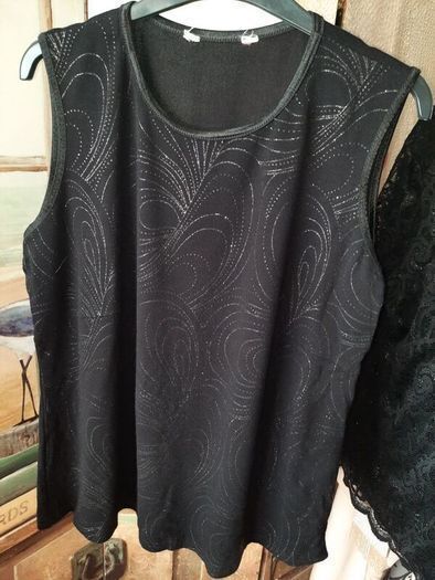 Bonmarche Black Sparkle Knit Top , UK 18 , Excellent Condition
