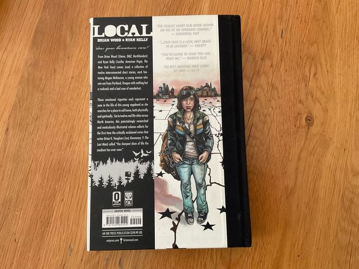 Beautiful hardback graphic novel Local by Brian wood and Ryan Kelly