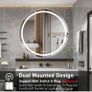 LED Bathroom Wall Mirror with LED Lights - 800mm Round Anti-Fog Vanity Mirror Image 4