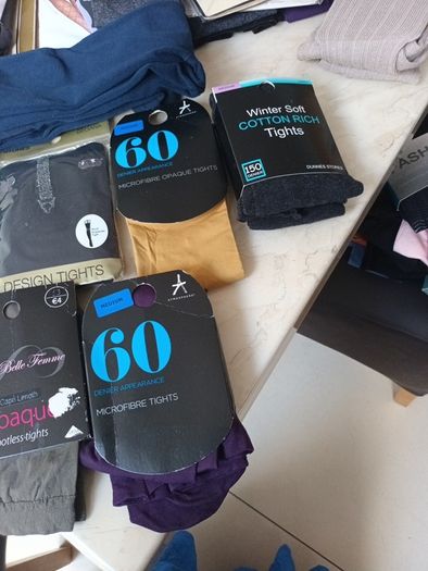Ladies Tights- Different Colours & Styles X 12 Pairs.  Size -  Medium.   B.N.W.T.