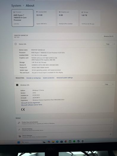 Gaming Pc - Ryzen 7 7800x3d, 32gb Ddr5, 2tb Nvme -high-end Am5 Build