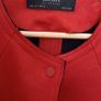 ZARA Faux Suede Straight Coat Red SIZE L Image 2