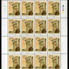 2007 Ireland 400th Anniversary of Irish Franciscan Commemorative College Stamp Sheetlet Plate 1A1A1A1A (MNH)