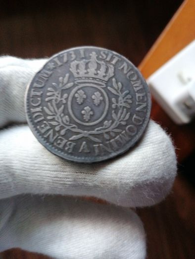 1731 French Silver One Ecu Coin