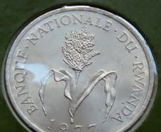 Rwanda 1977 Vintage Coin Stamp cover BUNC Millet flower