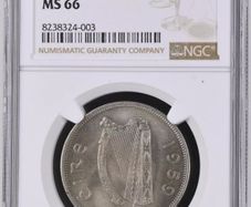 Ireland 1959 | Half Crown | Irish 2s6d | Horse | KM.16a | MS 66