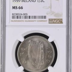 Ireland 1959 | Half Crown | Irish 2s6d | Horse | KM.16a | MS 66