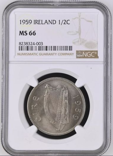 Ireland 1959 | Half Crown | Irish 2s6d | Horse | KM.16a | MS 66