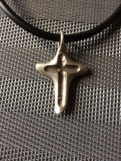 Jeweled Sterling Silver Cross