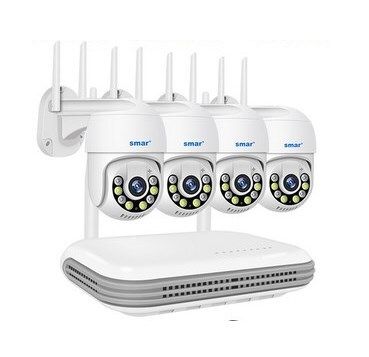 4 Camera Smart Security System, 1TB memory, Outdoor, 8 Channel NVR