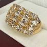 Silver Exquisite Harry Ivens Morganite & Zircon Ring Image 6