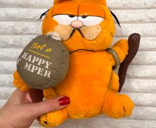 Vintage 1981 Dakin Garfield Plush Not A Happy Camper approx. 23 cm. Used Please see photos