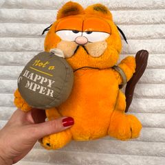 Vintage 1981 Dakin Garfield Plush Not A Happy Camper approx. 23 cm. Used Please see photos