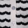 Boohoo White Black Wavy Stripe Crochet Button Through Knit Midi Dress 12UK/40EU Image 4