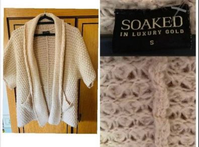 Soaked in luxury gold Copenhagen designer knit cardigan chic neutral timeless elegant