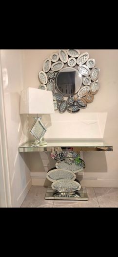 Matching Console Table, Mirror & Lamp