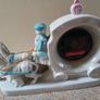 Rare Vintage Porcelain Mantel Clock Image 8
