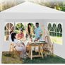 Waterproof 3x3m Gazebo White with 4 side walls Image 3