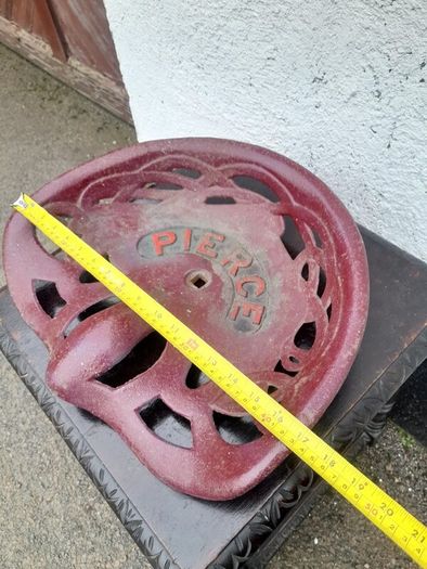Vintage Cast Iron  Pierce Tractor Seat